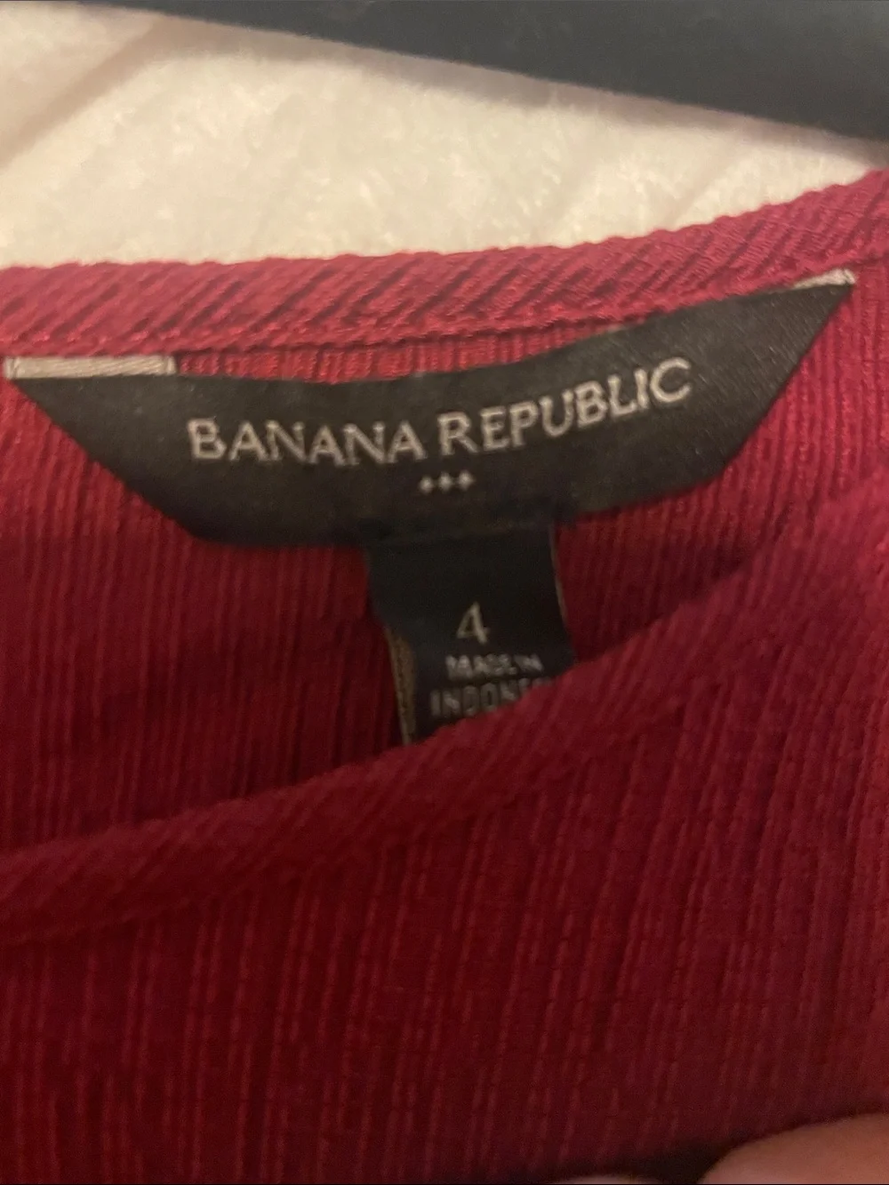 Banana Republic Ruffle Tie-Waist Mini Dress - Burgundy - Picture 2 of 3